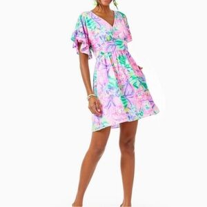 Lilly Pulitzer Pink and Green Floral Dress